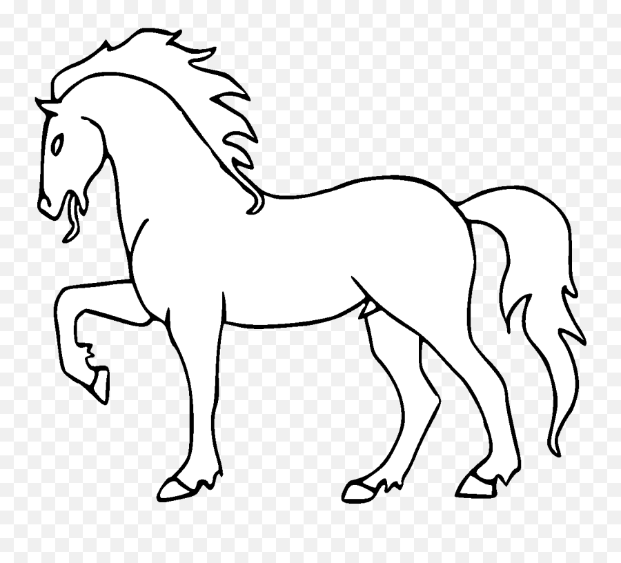 Horse - Traceable Heraldic Art Animal Figure Emoji,Horse Head Png