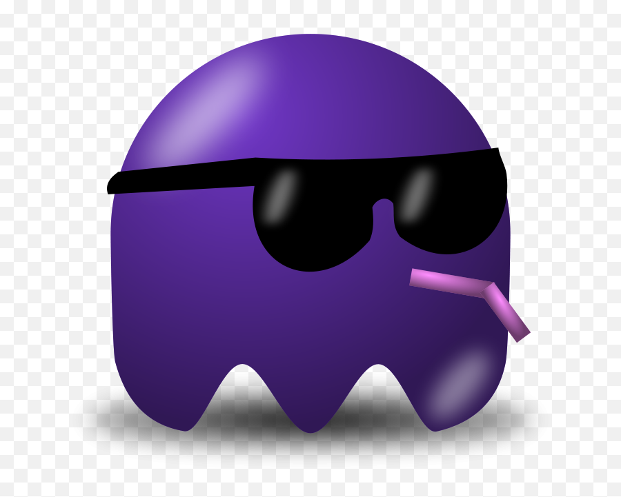 Free Clipart Game Baddie Sunglasser Nicubunu - Purple Pacman Ghost Emoji,Gaming Clipart