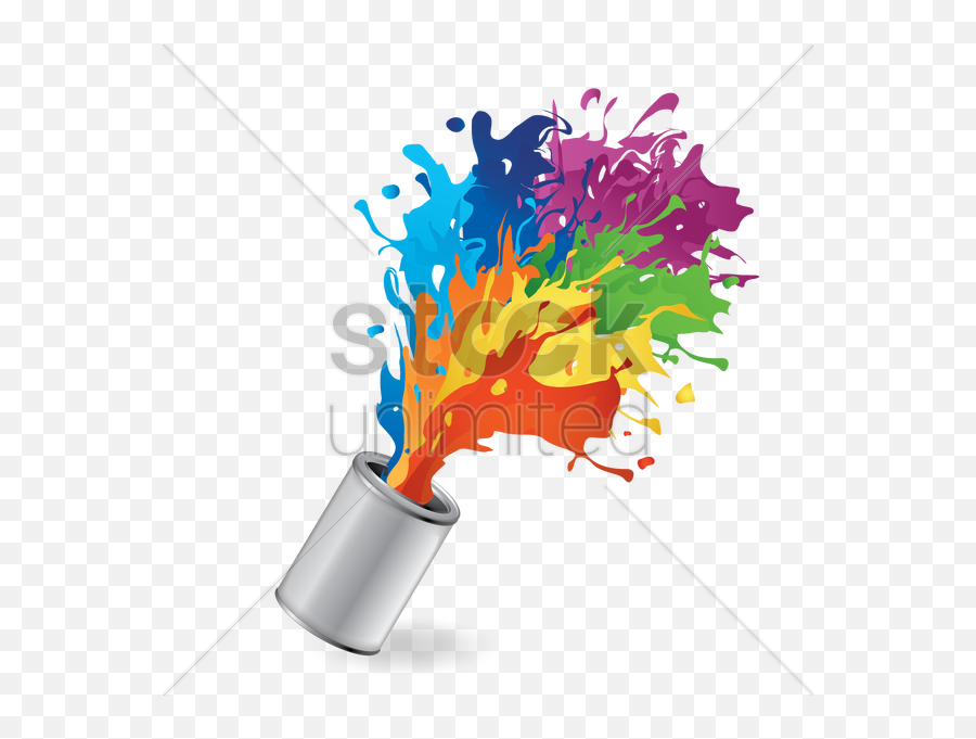 Download Paint Bucket Splash Clipart - Bucket With Paint Splash Emoji,Paint Can Clipart