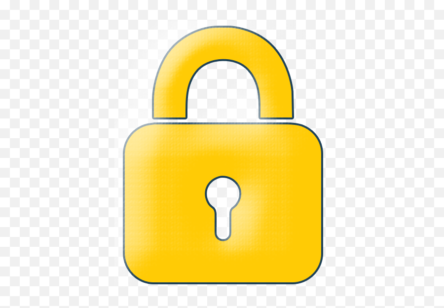 Yellow Lock Icon - Yellow Lock Transparent Icon Full Size Emoji,Transparent Lock