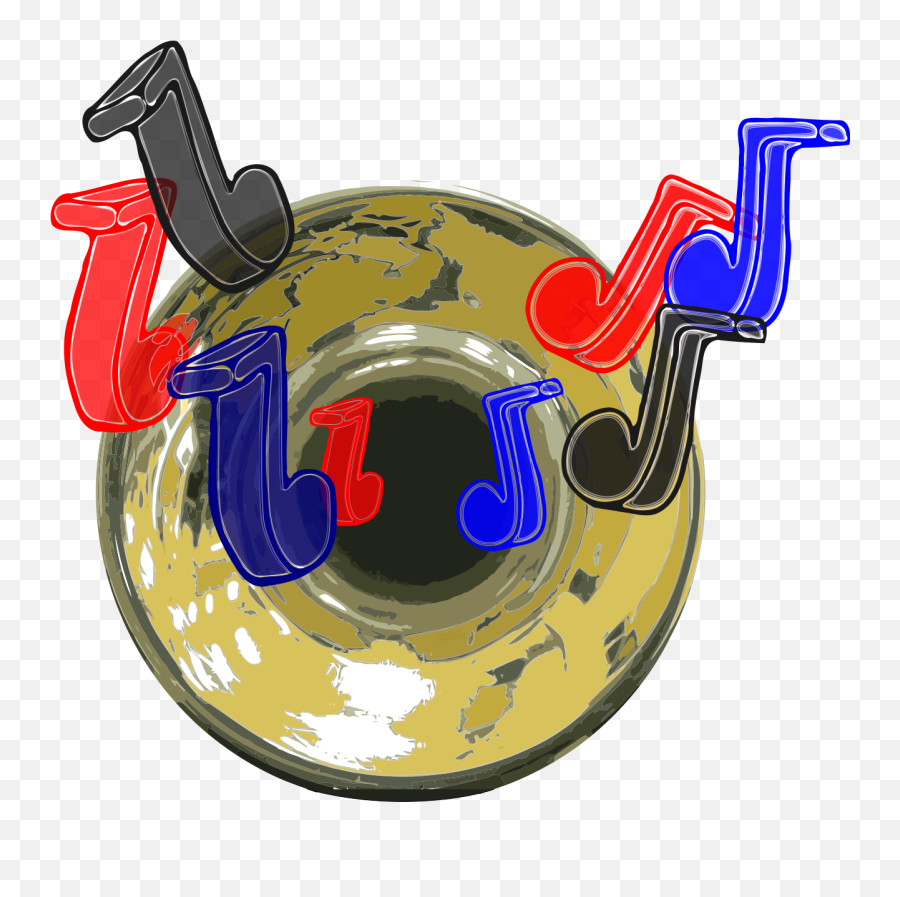 Instrument With Colorful Music Notes Clip Art Image - Clipsafari Emoji,Colorful Musical Notes Png