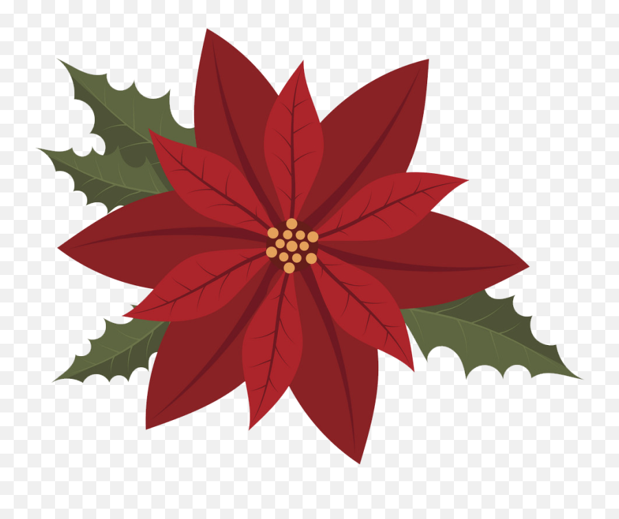 Poinsettia Clipart 6 - Clipart World Emoji,Christmas Flower Clipart