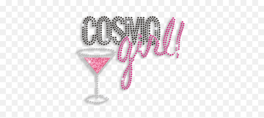 Trendy Cosmo Girl Drink Wine Iron - On Rhinestone Transfer Emoji,Bling Clipart