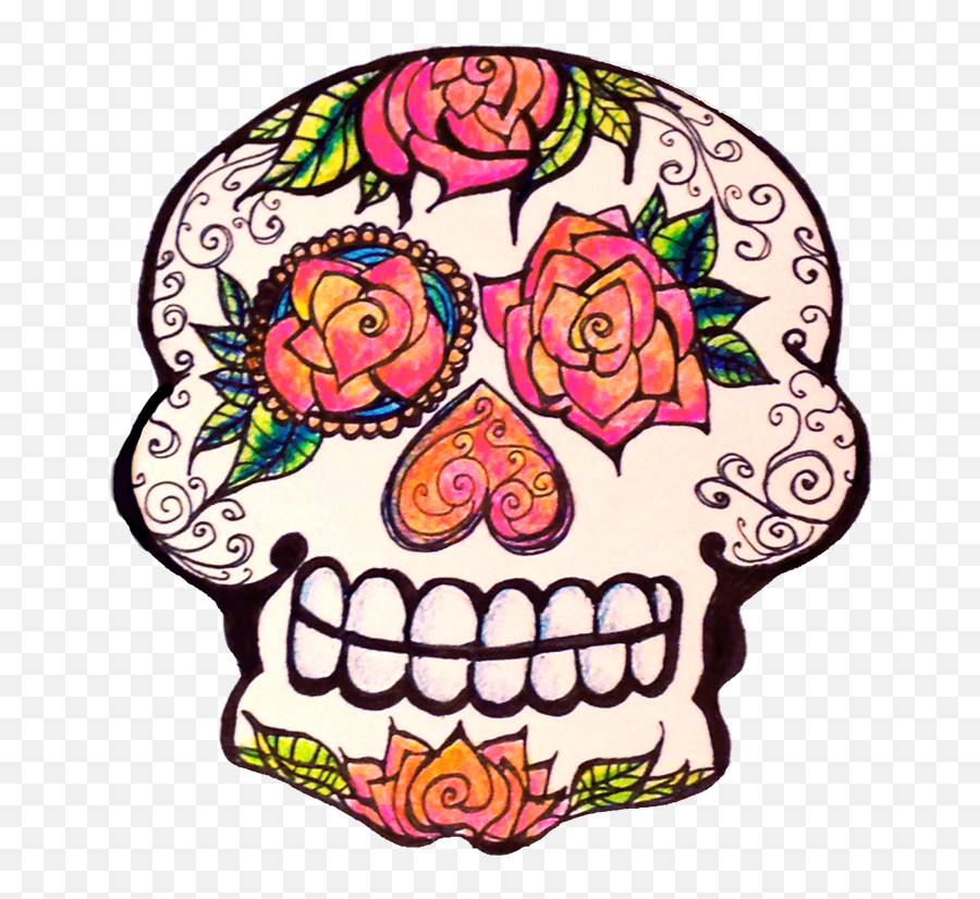 Dead Clipart Candy Skull - Scary Emoji,Sugar Skull Clipart