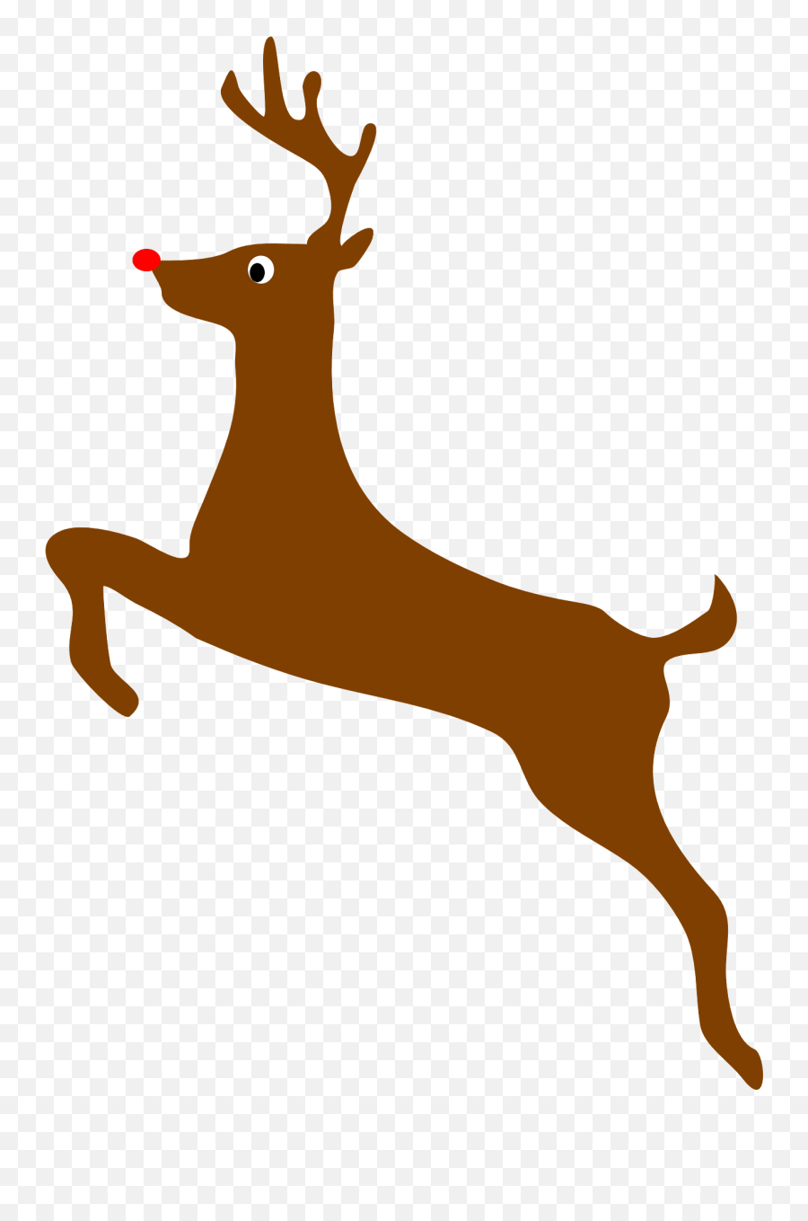 Christmas Reindeer Png Image File Png All - Rudolph Silhouette Reindeer Emoji,Reindeer Png