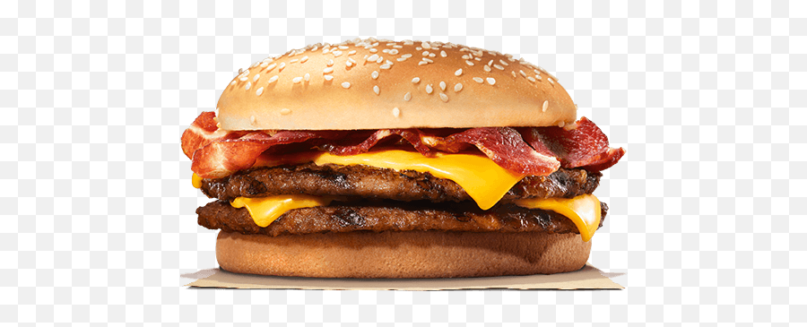 Download King Whopper Tendercrisp Cheeseburger Bacon Burger - Burger King Bacon Double Cheeseburger Emoji,Hamburger Png