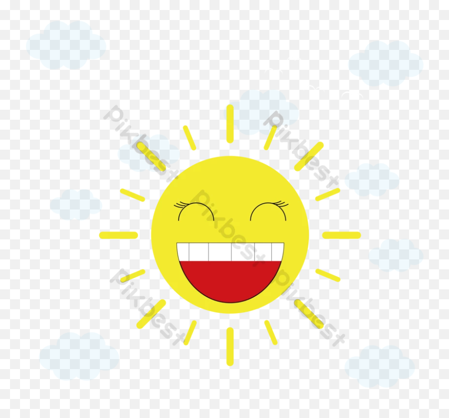 Cartoon Laughing Sun Vector Png Images Ai Free Download - Happy Emoji,Laughing Png