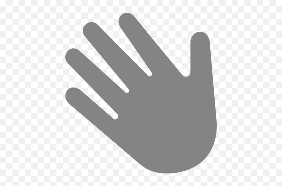 Waving Hand Sign - Hand Waving Emoji Black And White,Wave Emoji Png