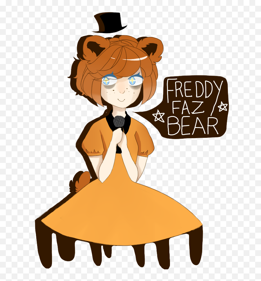 Freddy Fazbear Girl Anime Transparent - Female Freddy Fazbear Art Emoji,Freddy Fazbear Png