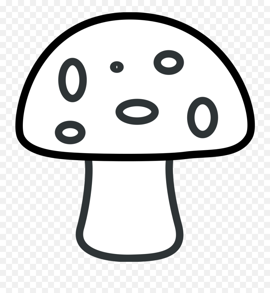 Black And White Mushroom Clip Art At - Mushroom Clipart Black And White Emoji,Mushroom Clipart