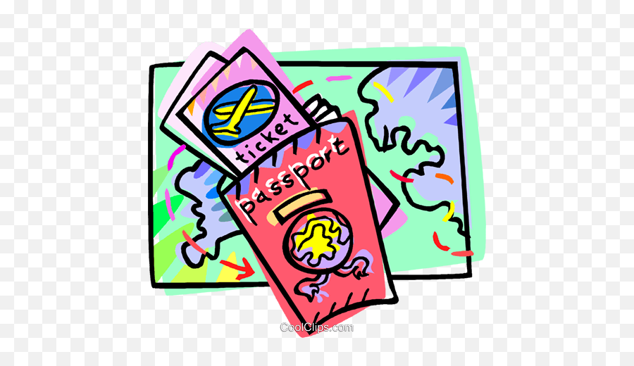 Passport And Tickets Royalty Travel - Passaporto Clipart Emoji,Travel Clipart