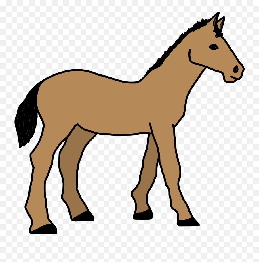 Clipart - Caballo Animal Clipart Pony Drawing Cartoon Caballo Clip Art Emoji,Pony Clipart