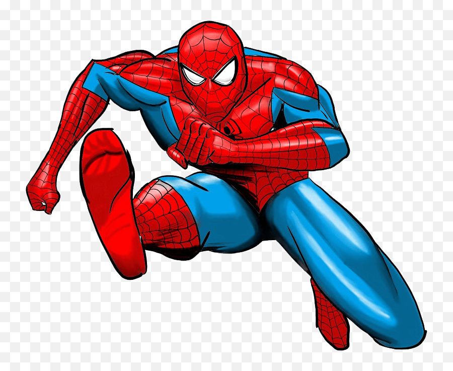Spiderman Clipart - Clipartworld Dynamic Mcu Poses Emoji,Spiderman Clipart Black And White