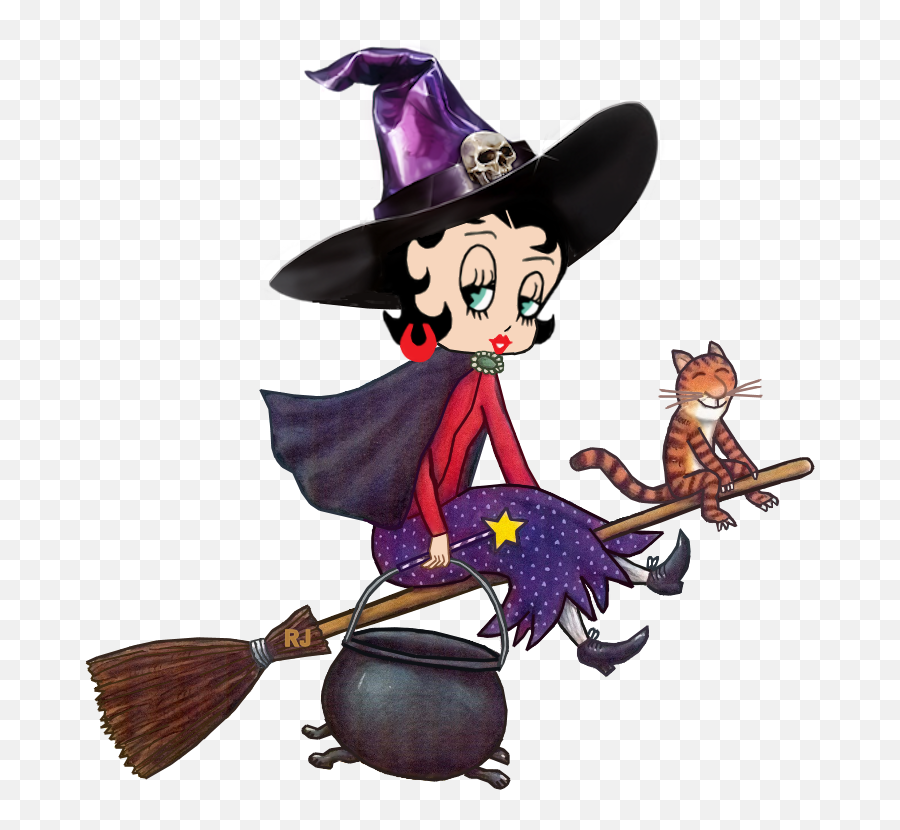 Betty Cute Witch Clipart - Full Size Clipart 2296928 Halloween Witch Betty Boop Emoji,Witch Clipart