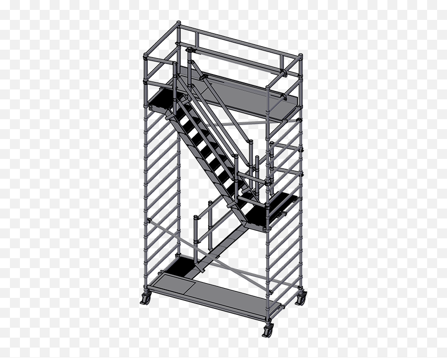Tower With Staircase 4m Zig - Zagstairsbuilding Scaffolding With Stairs Emoji,Zig Zag Png