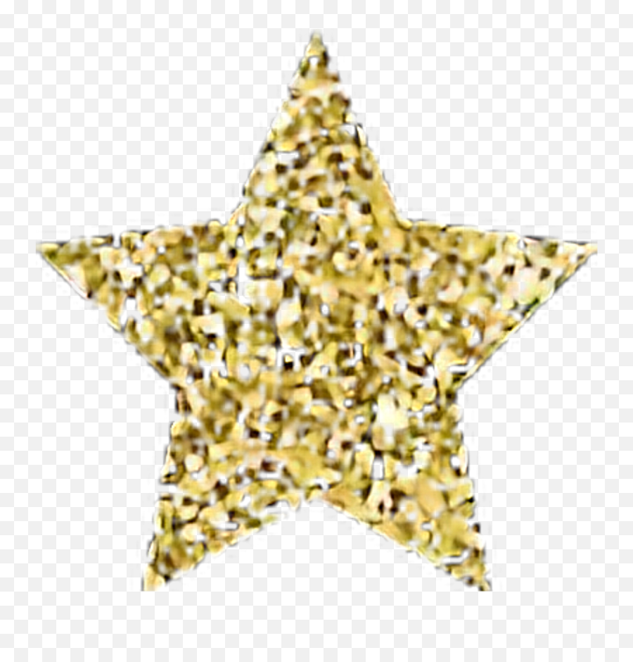 Sparkly Gold Star Full Size Png Download Seekpng Emoji,Glitter Stars Png