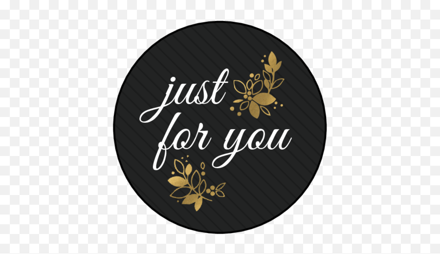 Just For You Golden Gift Label - Onlinelabelscom Emoji,Gold Label Png