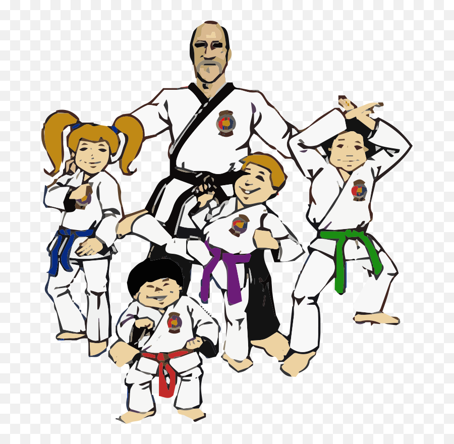 Karate Class - Karate Image Cartoon Group Emoji,Class Clipart