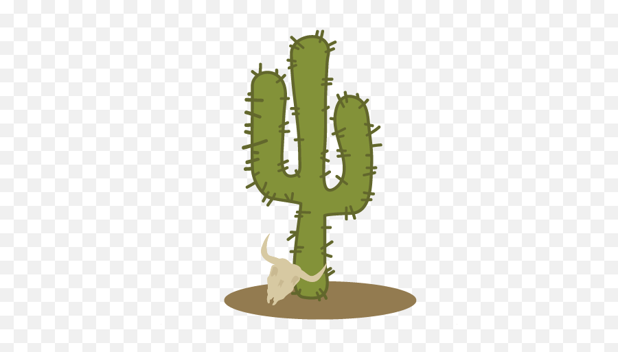 Cactus Clipart No Background - Cow Skull By Cactus Emoji,Cactus Clipart