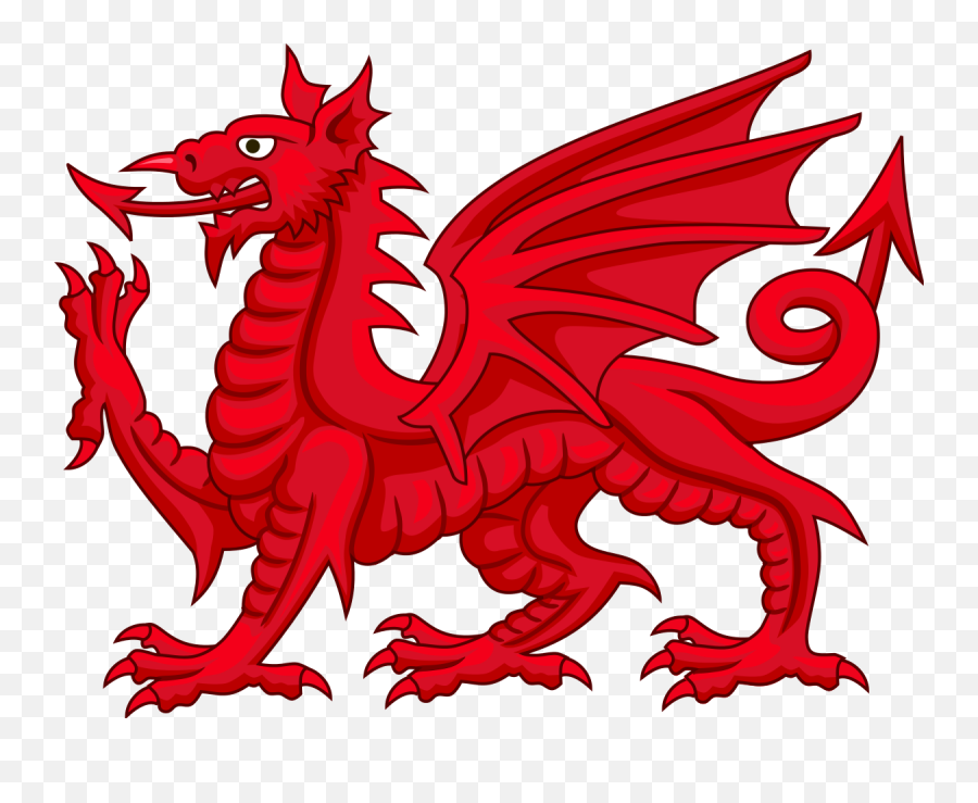 Filewelsh Dragon Y Ddraig Gochsvg - Wikimedia Commons St Day T Shirt Emoji,Dragon Transparent