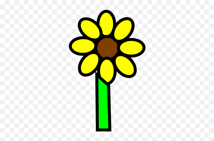 Sunflower With Stem Svg Vector Sunflower With Stem Clip Art - Dot Emoji,Stem Clipart