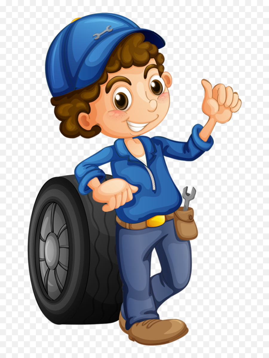 Car Auto Mechanic Female Illustration - Mechanic Clipart Emoji,Mechanic Clipart