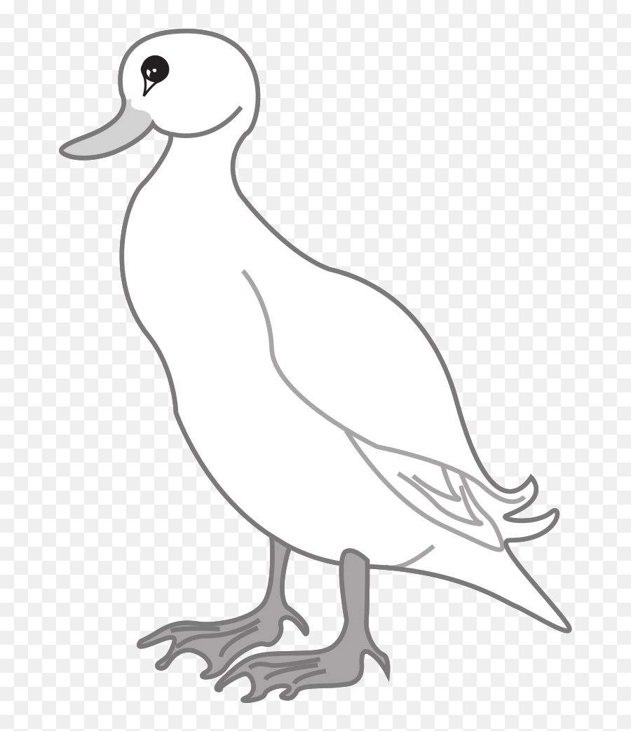 White Digital Art Duck Png Svg Clip - Domestic Duck Emoji,Duck Clipart Black And White