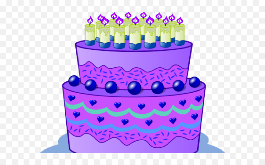 Purple Birthday Cake Clip Art Png Image - Cake Decorating Supply Emoji,Birthday Party Clipart