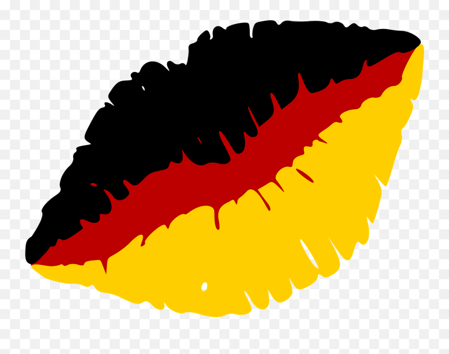 Lips Kiss Mouth Germany World - Free Vector Graphic On Pixabay Red Lips Watercolor Painting Emoji,Kiss Lips Png