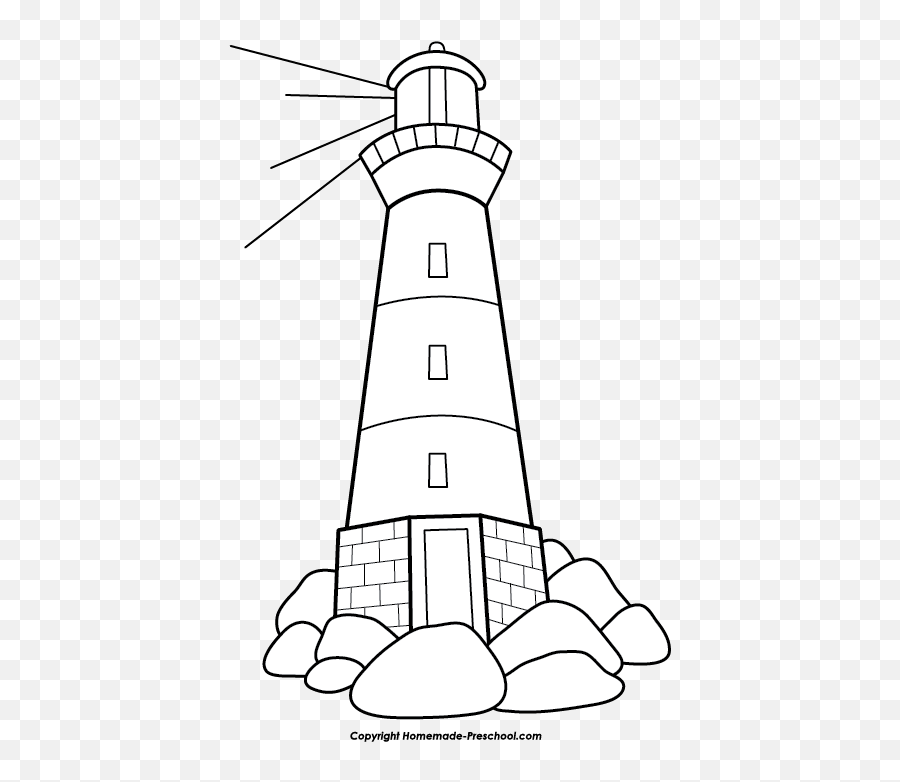 Rocks Clipart Transparent Png Image - Lighthouse With Rocks Art Emoji,Lighthouse Clipart