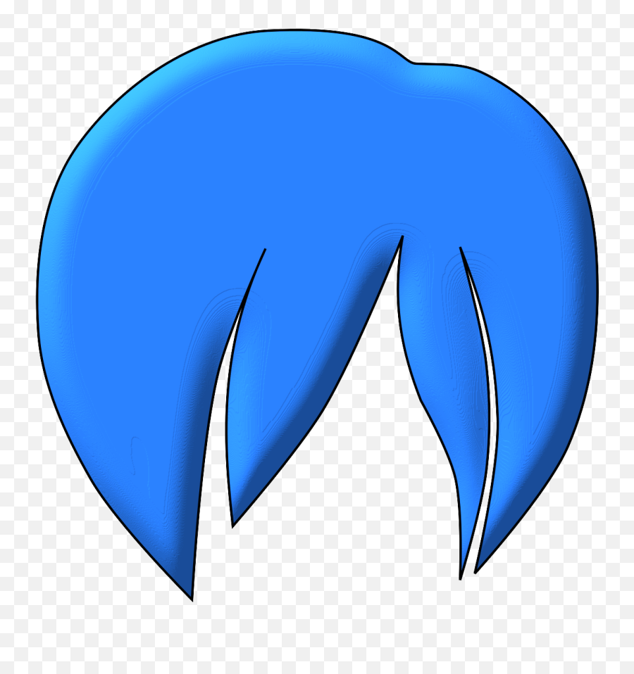 Hair Clipart Blue - Transparent Blue Hair Clipart Emoji,Hair Clipart