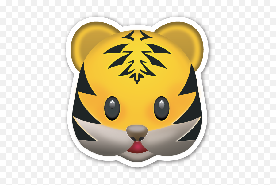 Tiger Face Emoji Cara De Tigre Emojis De Iphone - Cute Tiger Emoji,Tiger Face Clipart