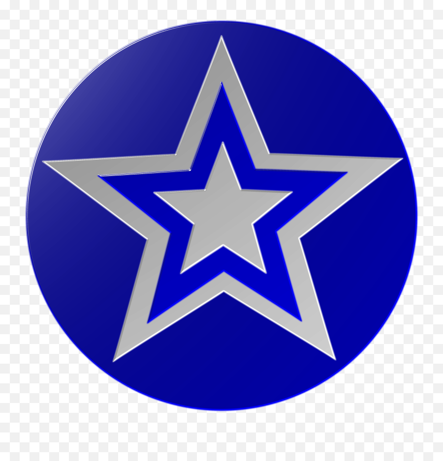 Silver And Blue Star - Papa Greek Grill Emoji,Blue Star Logos