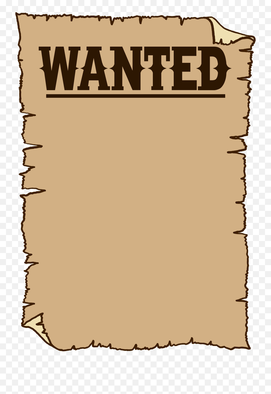 Wanted Paper Clipart Free Download Transparent Png Creazilla - Wanted Paper Clipart Emoji,Wanted Poster Png