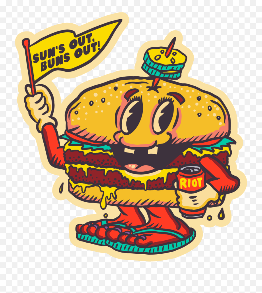 Sunu0027s Out Buns Out The Riot Fest Burger Contest Emoji,Fruitcake Clipart