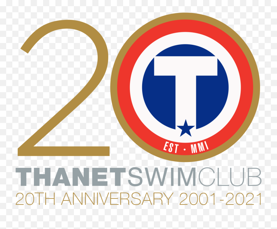 2021 U2013 20 Year Anniversary Thanet Swim Club Emoji,20 Year Anniversary Logo
