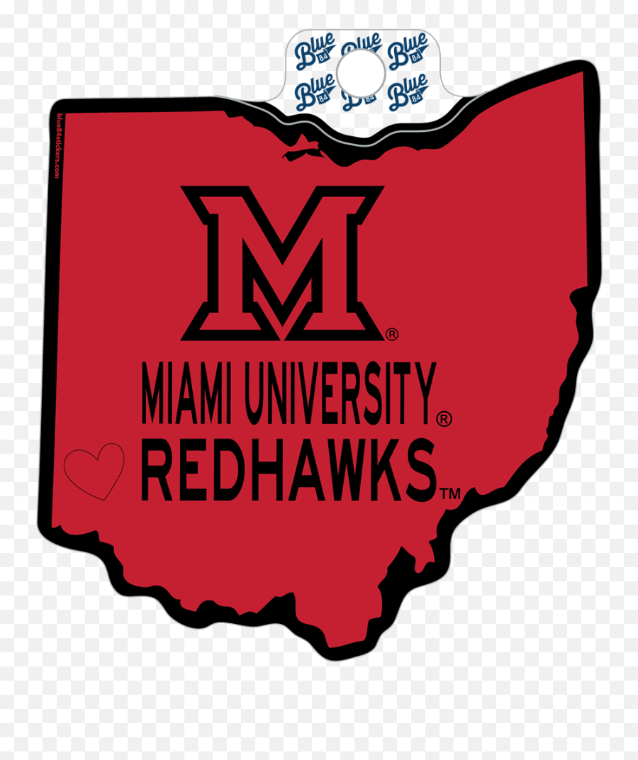 State Of Ohio Miami University Redhawks - Miami University Stickers Emoji,Miami University Logo
