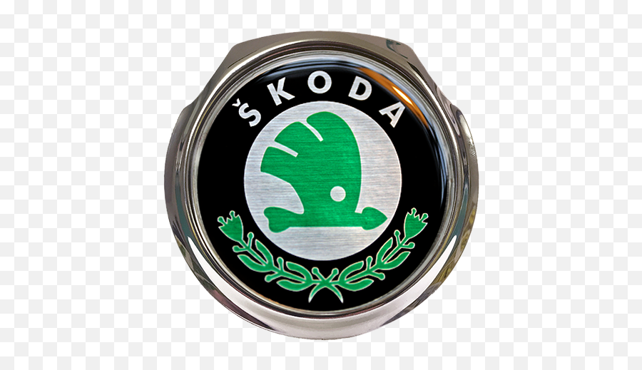 Download Skoda Car Grille Badge With - Skoda Wikipedia Logo Auto Emoji,Skoda Logo