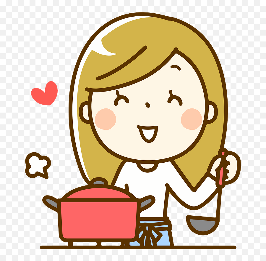 Woman Is Cooking Clipart - Boyfriend And Girlfriend Clipart Emoji,Cooking Clipart