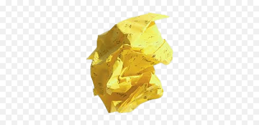 Crumpled Paper Ball Transparent Png - Yellow Crumpled Paper Png Emoji,Piece Of Paper Png