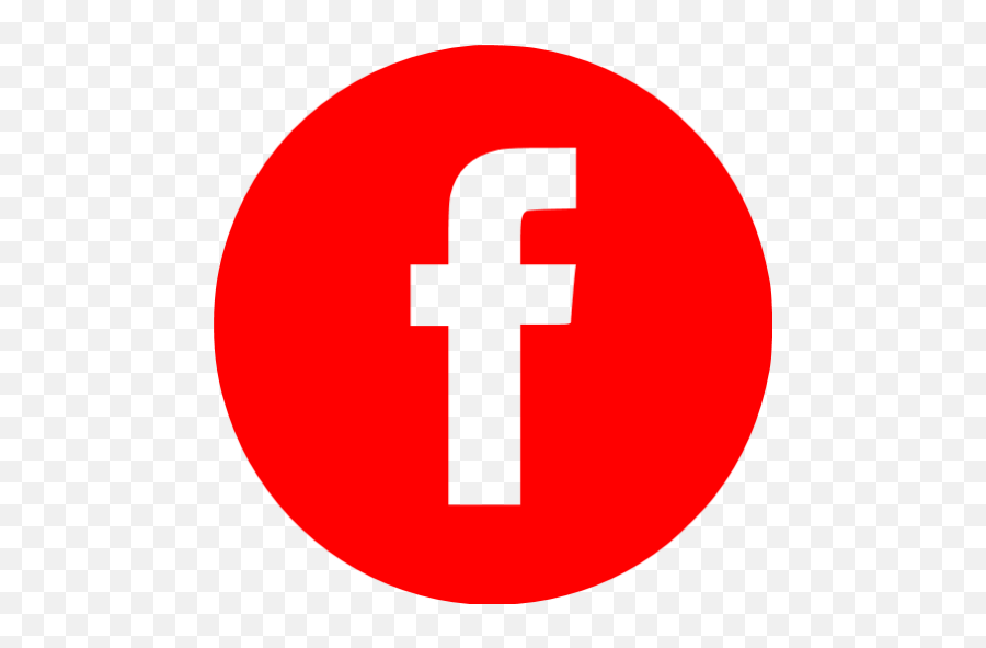 Red Facebook 4 Icon - Fb Icon Red Png Emoji,Facebook Logo Size