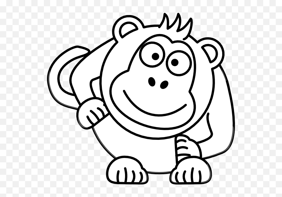 Awesome Monakhhhhh Clip Art At Vector - Monkey Black And White Gif Png Emoji,Awesome Clipart