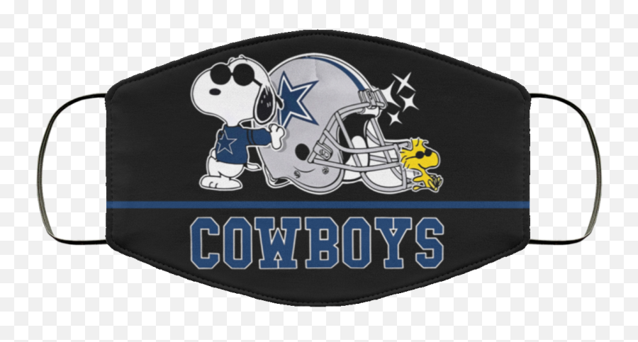 Snoopy Dallas Cowboys Face Mask - Crocs Face Mask Emoji,Dallas Cowboys Logo