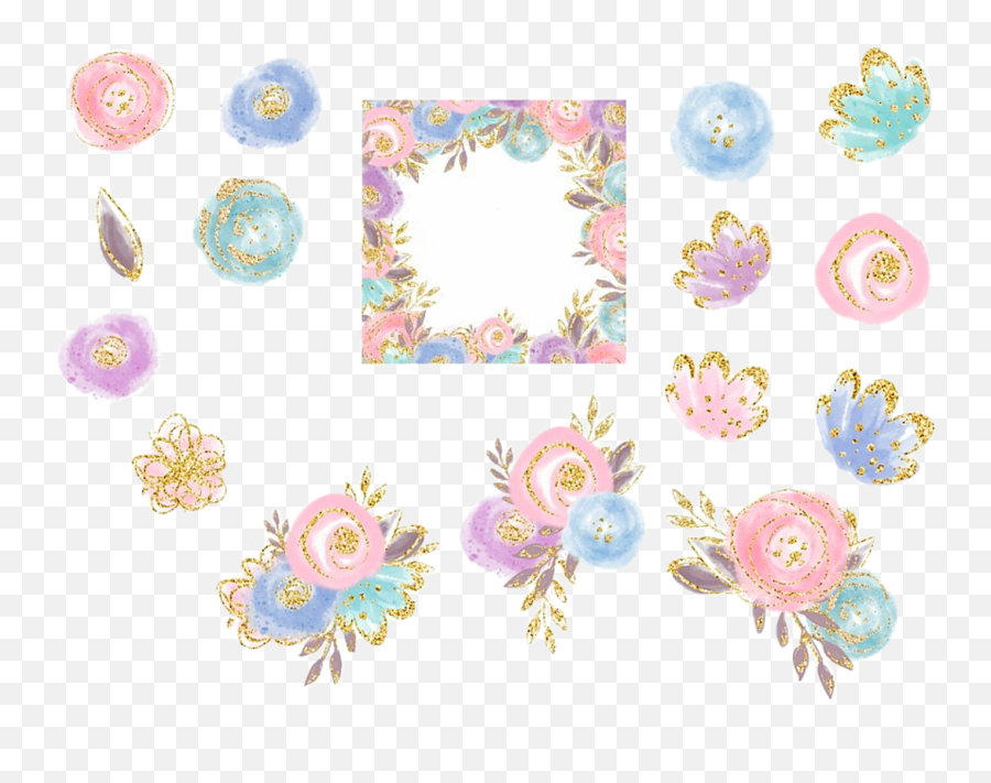Watercolor Flowers Clipart Sticker By Stephanie - Decorative Emoji,Watercolor Flower Clipart