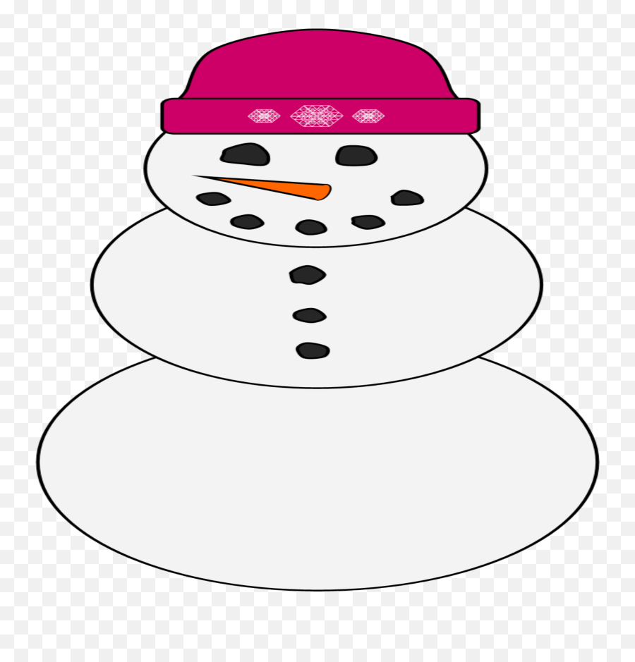 Snowman In A Red Hat On A White Background Free Image Download Emoji,Winter Background Clipart