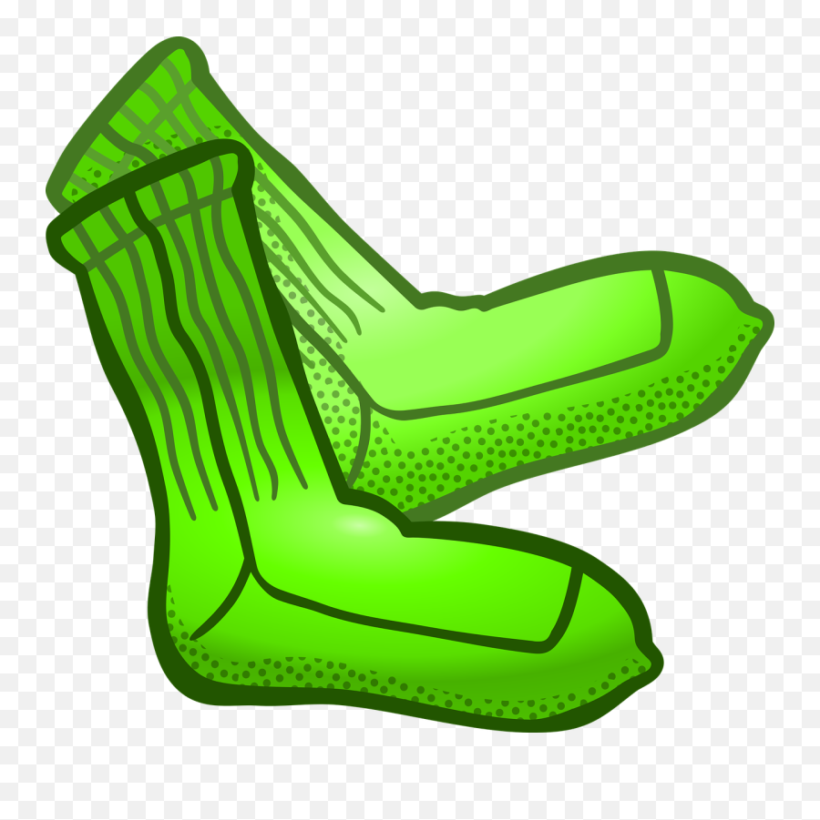 Green Socks Clipart Transparent - Green Socks Clipart Emoji,Socks Clipart