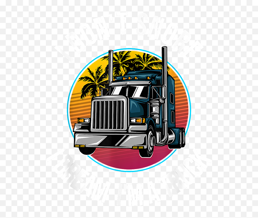 Trucker - 18 Wheeler Freighter Truck Driver Portable Battery Emoji,18 Wheeler Clipart