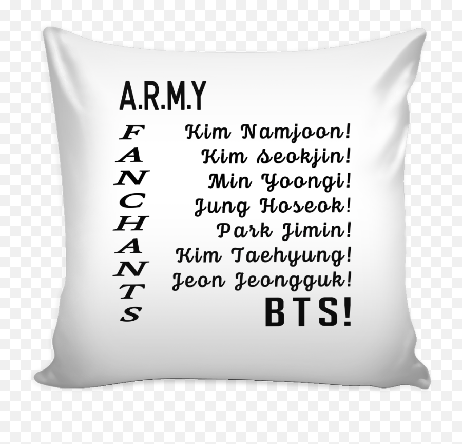 Bts Army Fanchants - Transparent Pillow Cute Png Full Size Emoji,Pillow Transparent Background