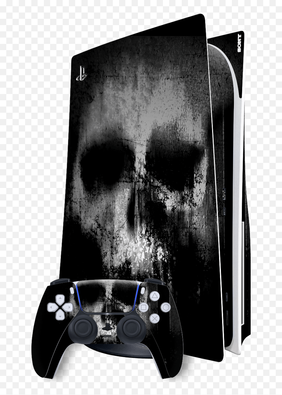 Playstation 5 Ps5 Disc Edition Signature Horror Black U0026 White Skull Skin Emoji,Horror Transparent
