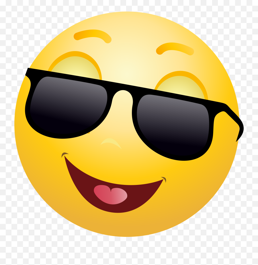 Emoticon Emoji With Sunglasses Clipart,Sunglasses Clipart